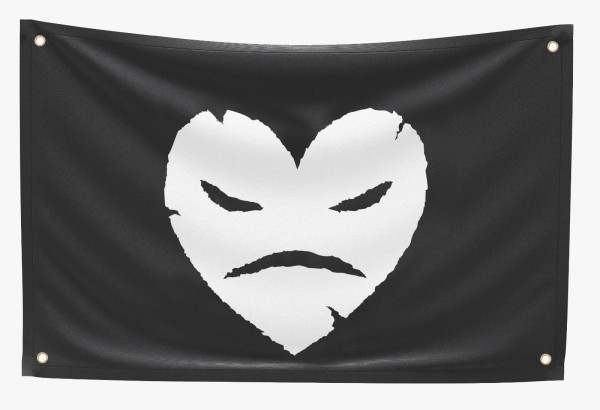 Evil Heart Flagge Black